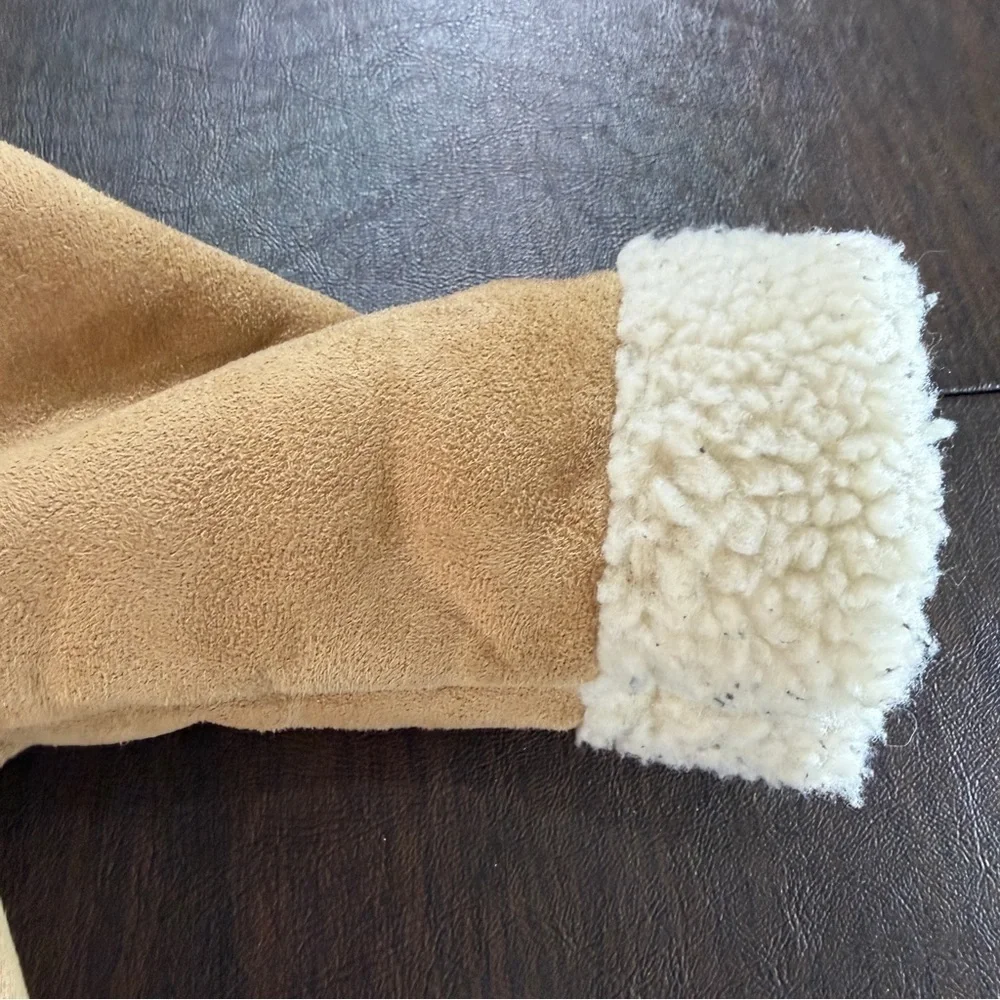 Baby Gap Brown Faux Suede Sherpa Bunting Snow Suit Size 6-12 Months